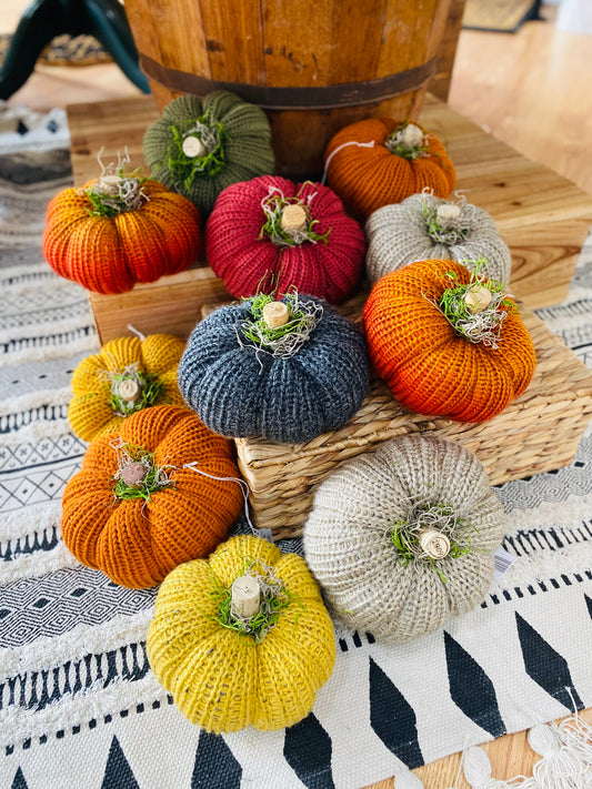 Knitted Pumpkins Small