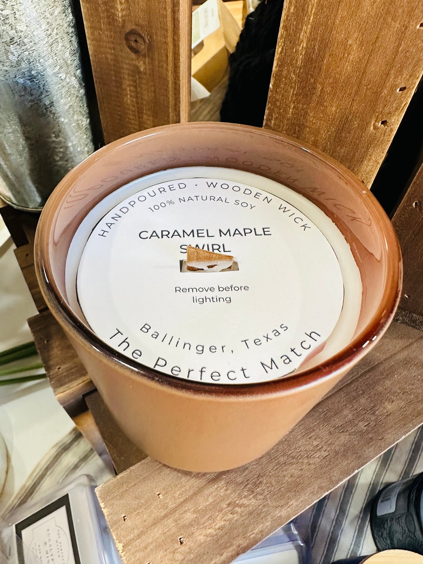 Caramel Maple Swirl Wood Wick Candle 12 oz.