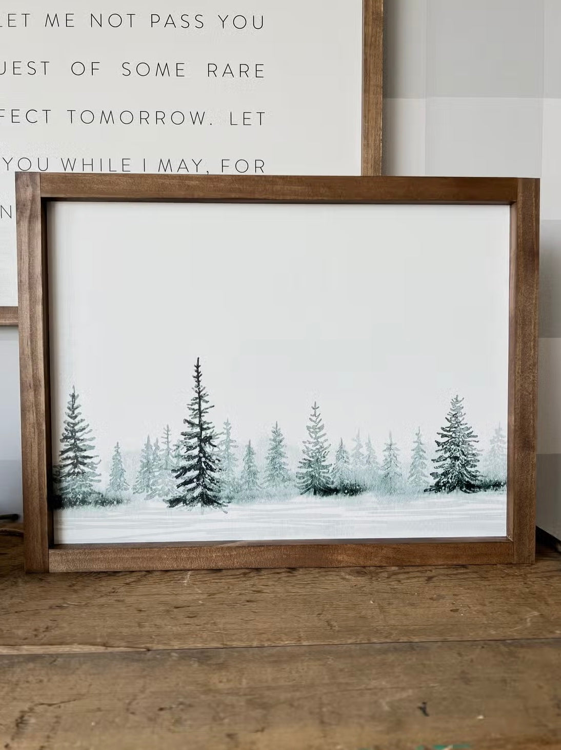 Winter Tree Landscape | Winter Decor
