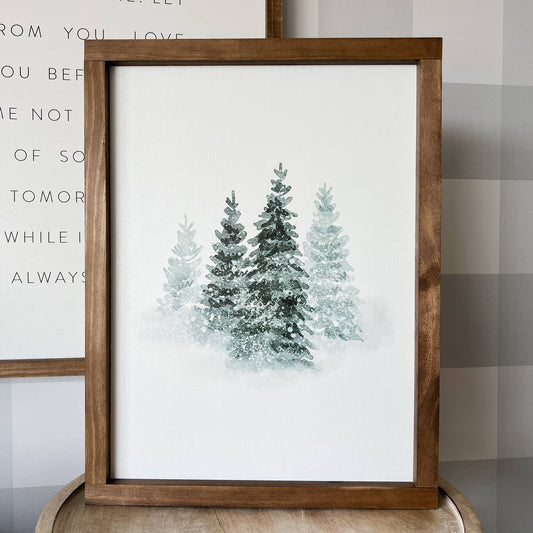 Winter Tree Watercolor | Winter Decor