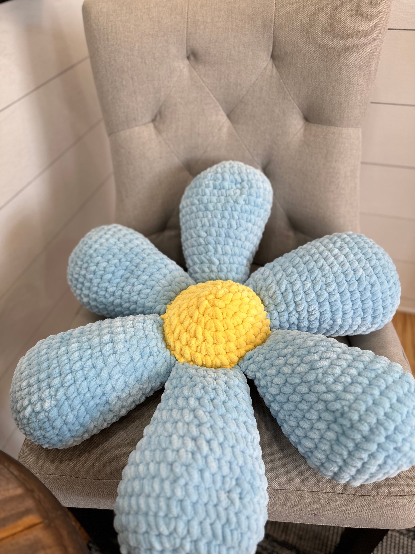 Crochet Flower Throw Pillows