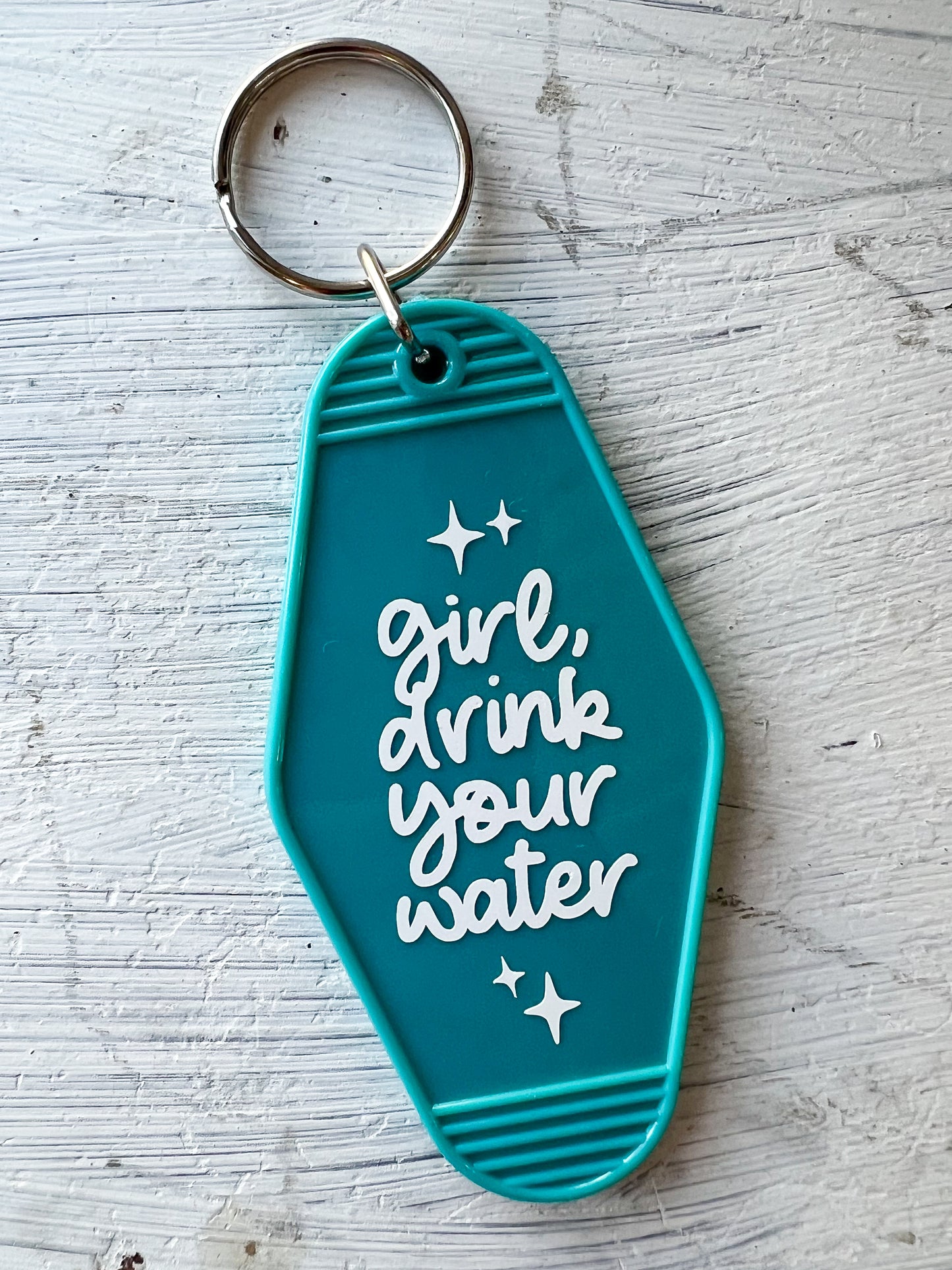 "Girl Drink Your Water" Hotel Keychain