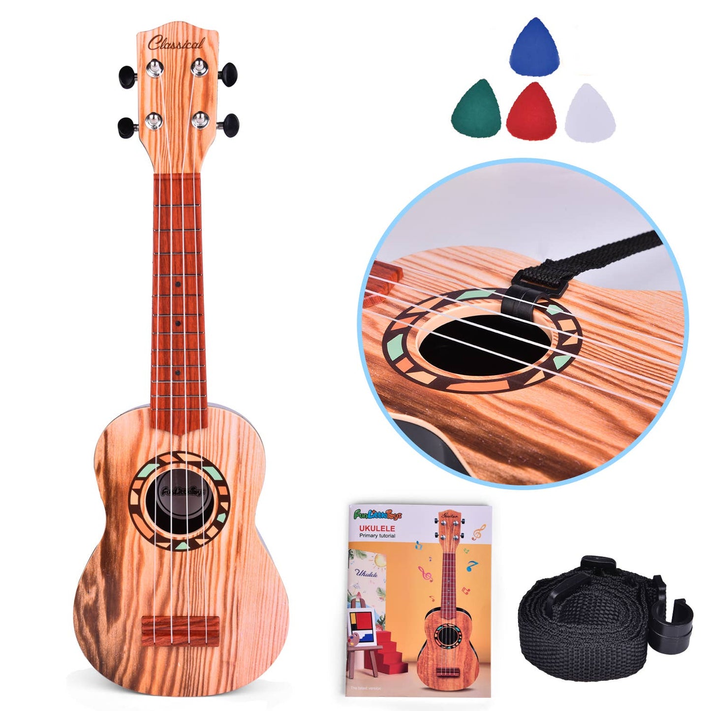 21 Inch Toy Guitar Ukulele for Kids Musical Instruments
