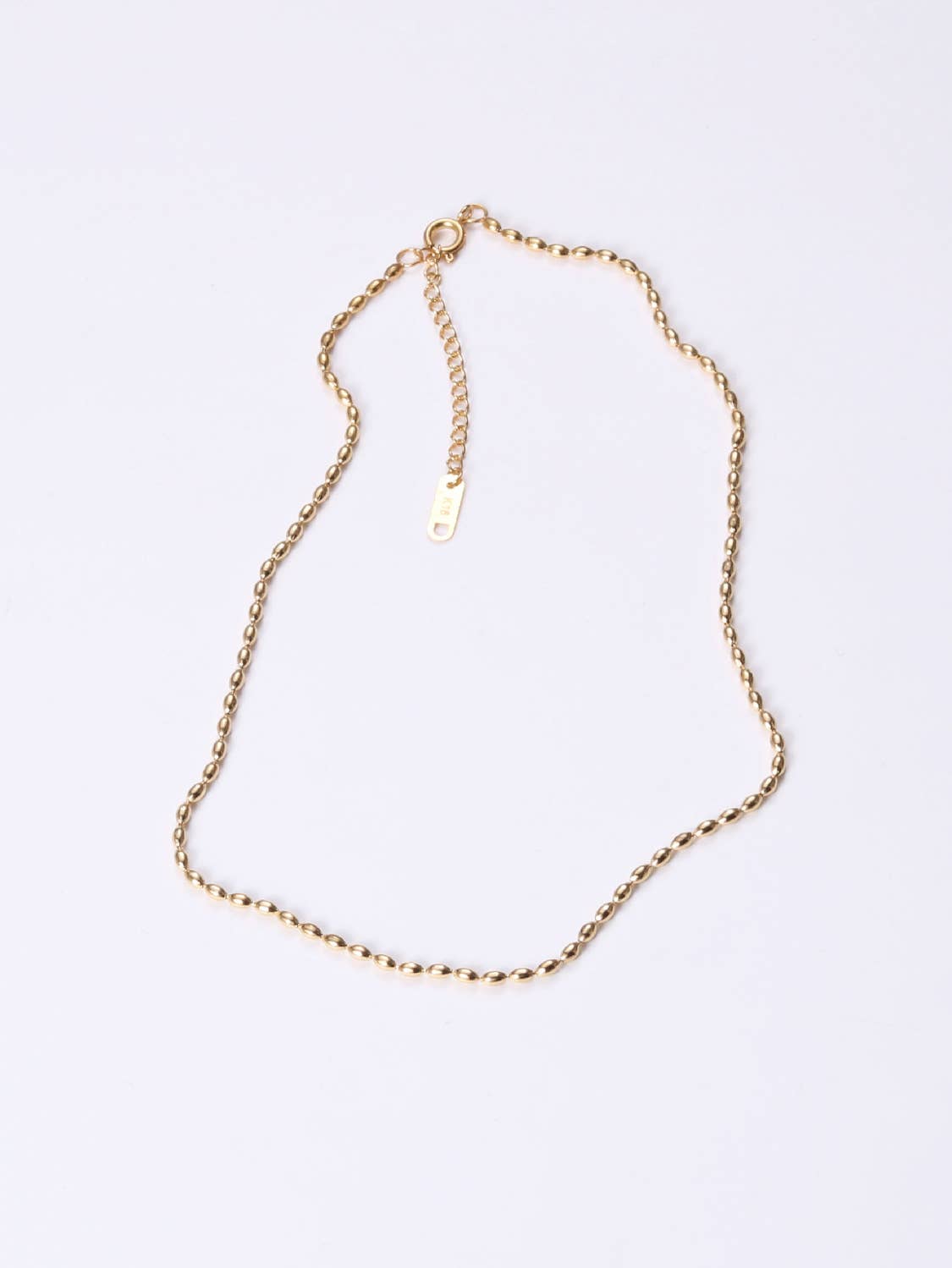 18K Gold Plated Rice Bead Necklace