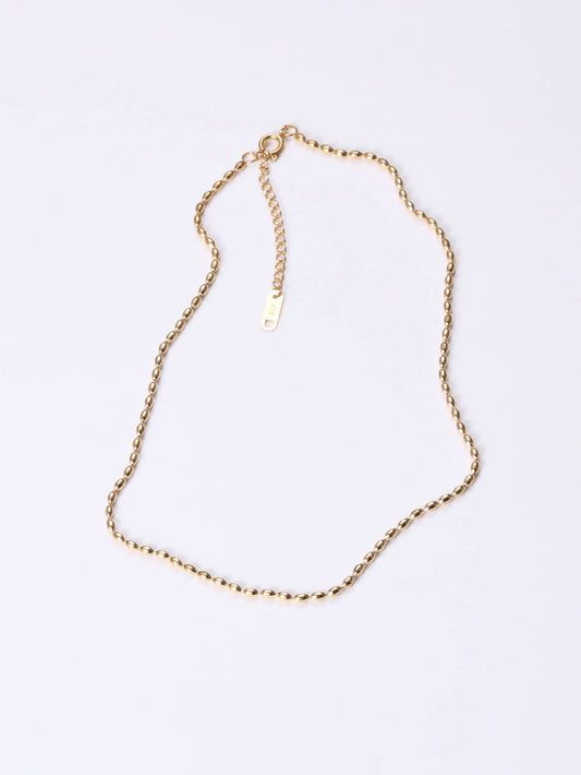 18K Gold Plated Rice Bead Necklace