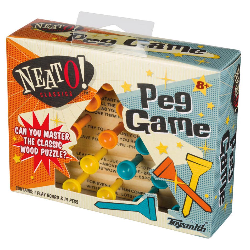 Neato! Classic Wooden Peg Game, Travel Size