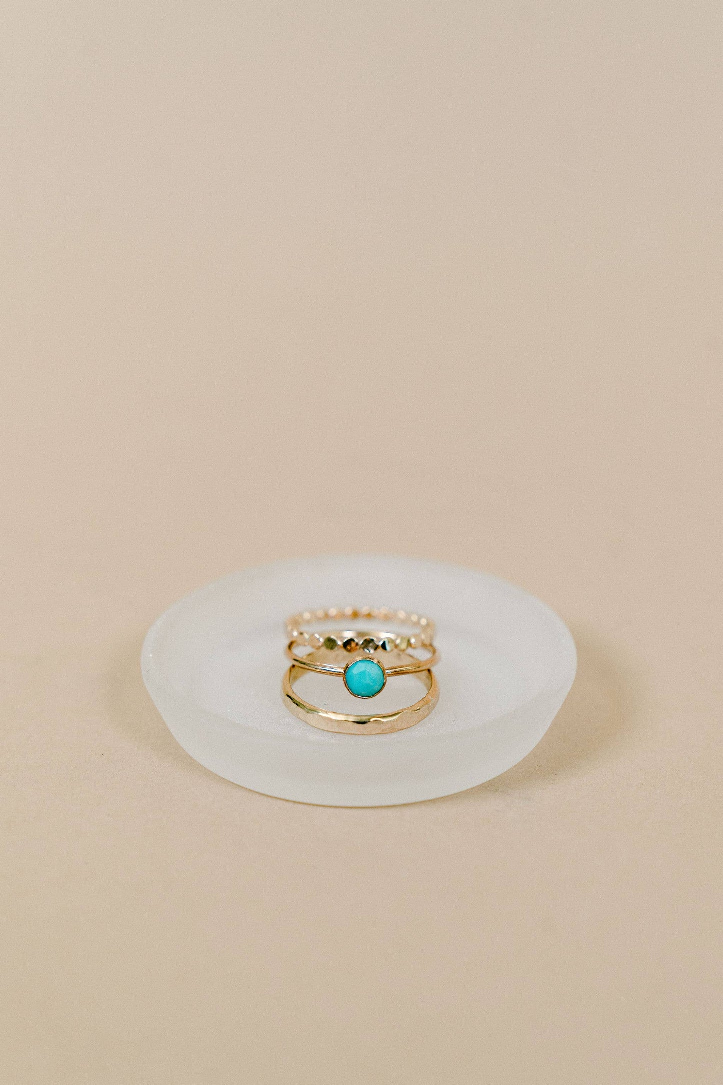 Turquoise Stacking Ring in Gold