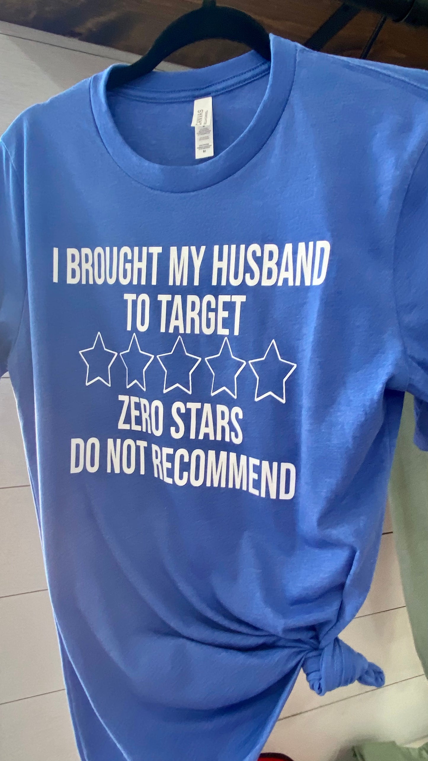 I Brought My Husband to Target Tshirt / Blue
