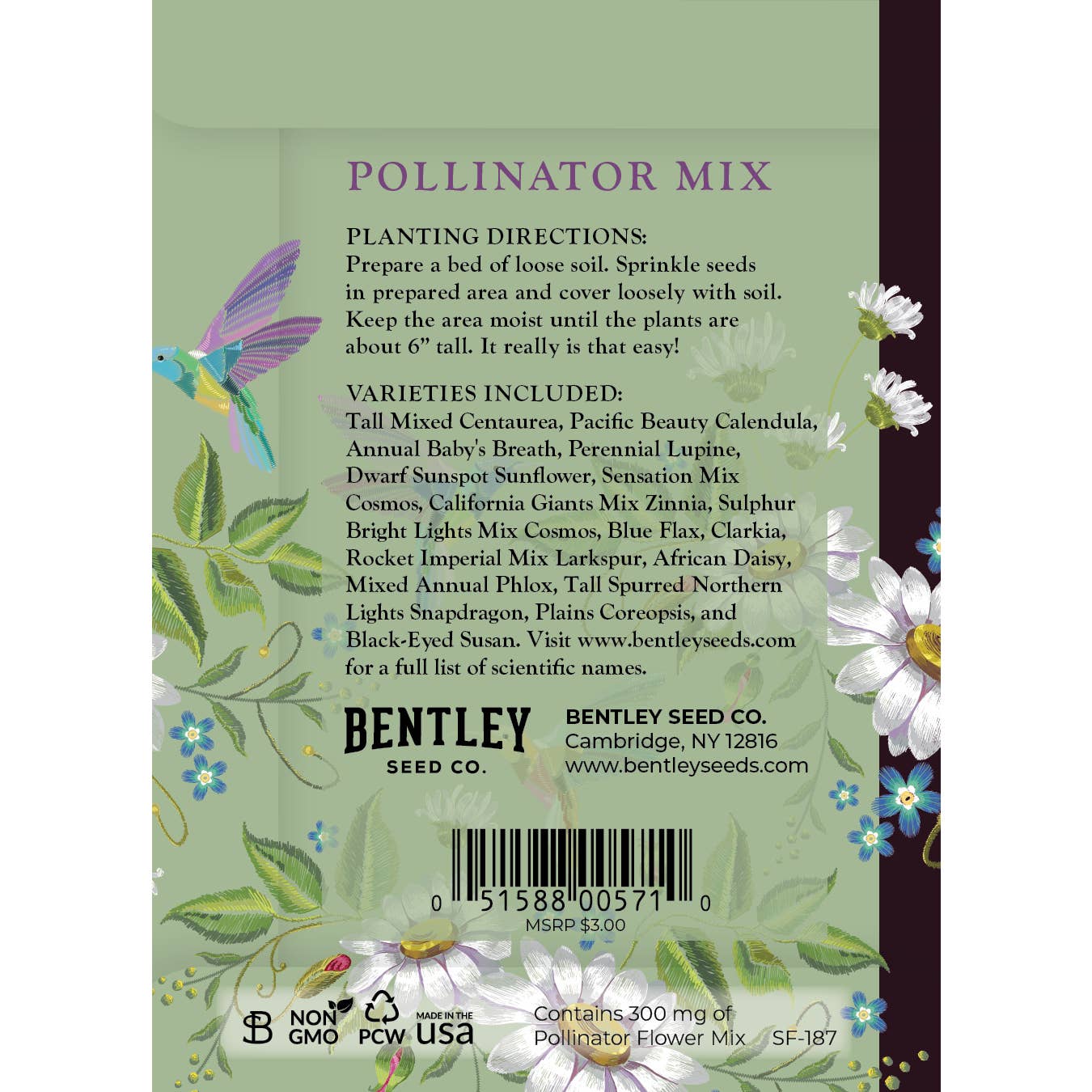 Help Hummingbirds - Pollinator Wildflower Seed Packets