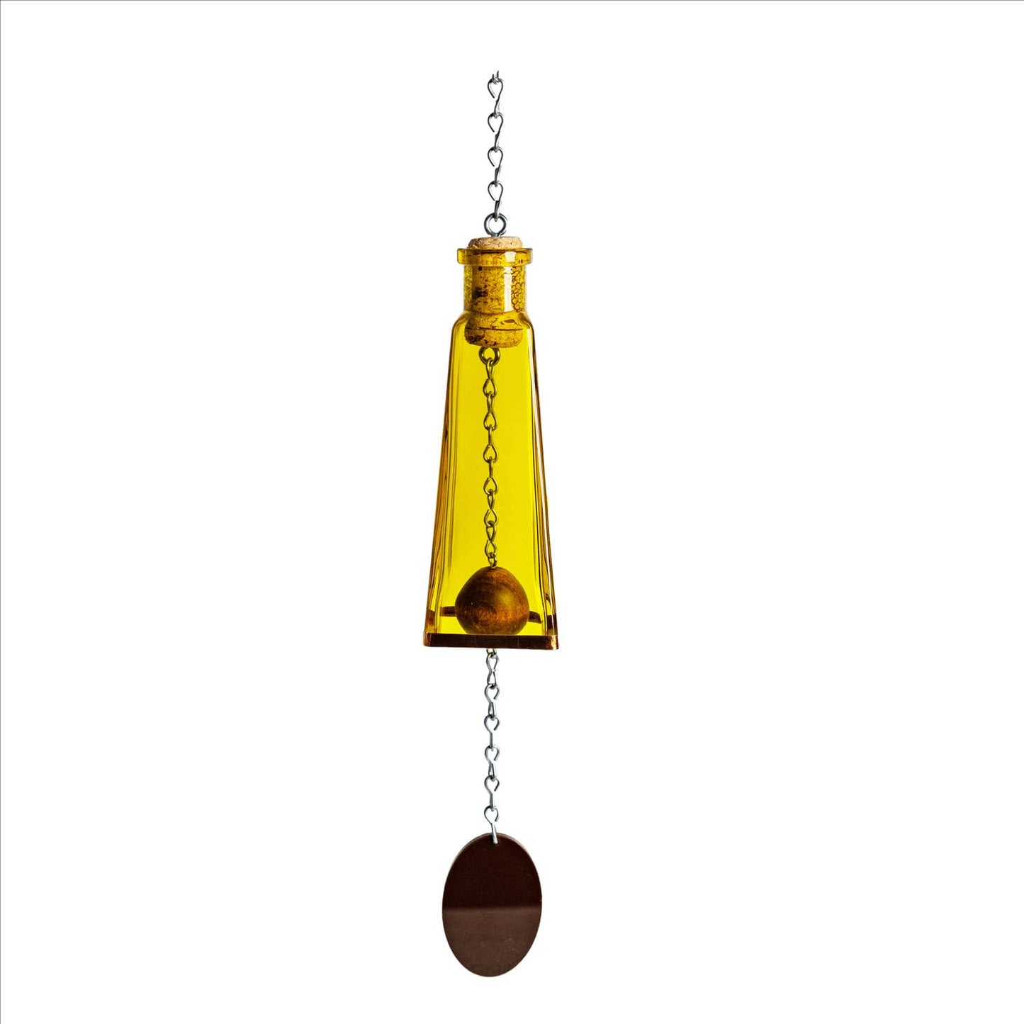 Glass Wind Chimes Made From Pyramid Shaped Bottles