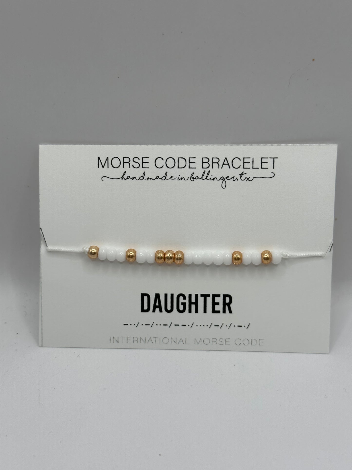 Daughter Morse Code Bracelet