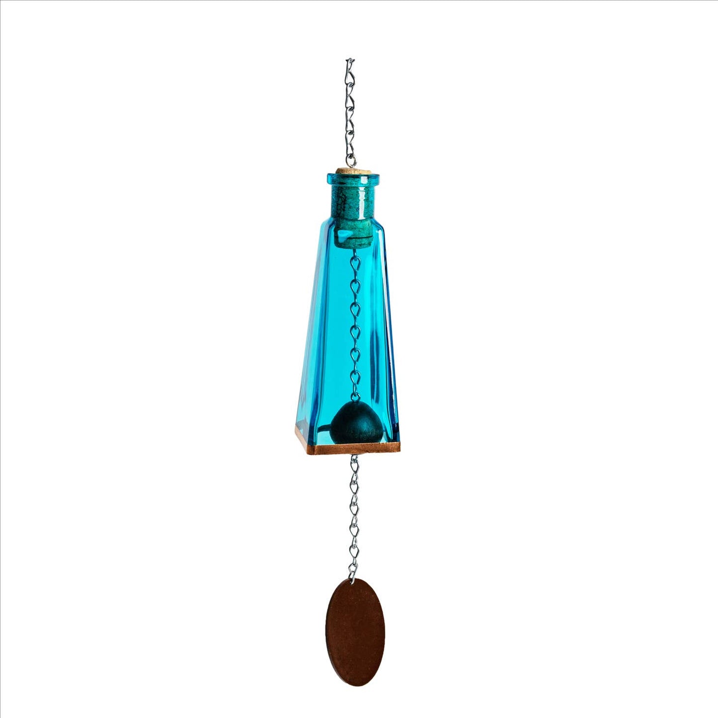 Glass Wind Chimes Made From Pyramid Shaped Bottles