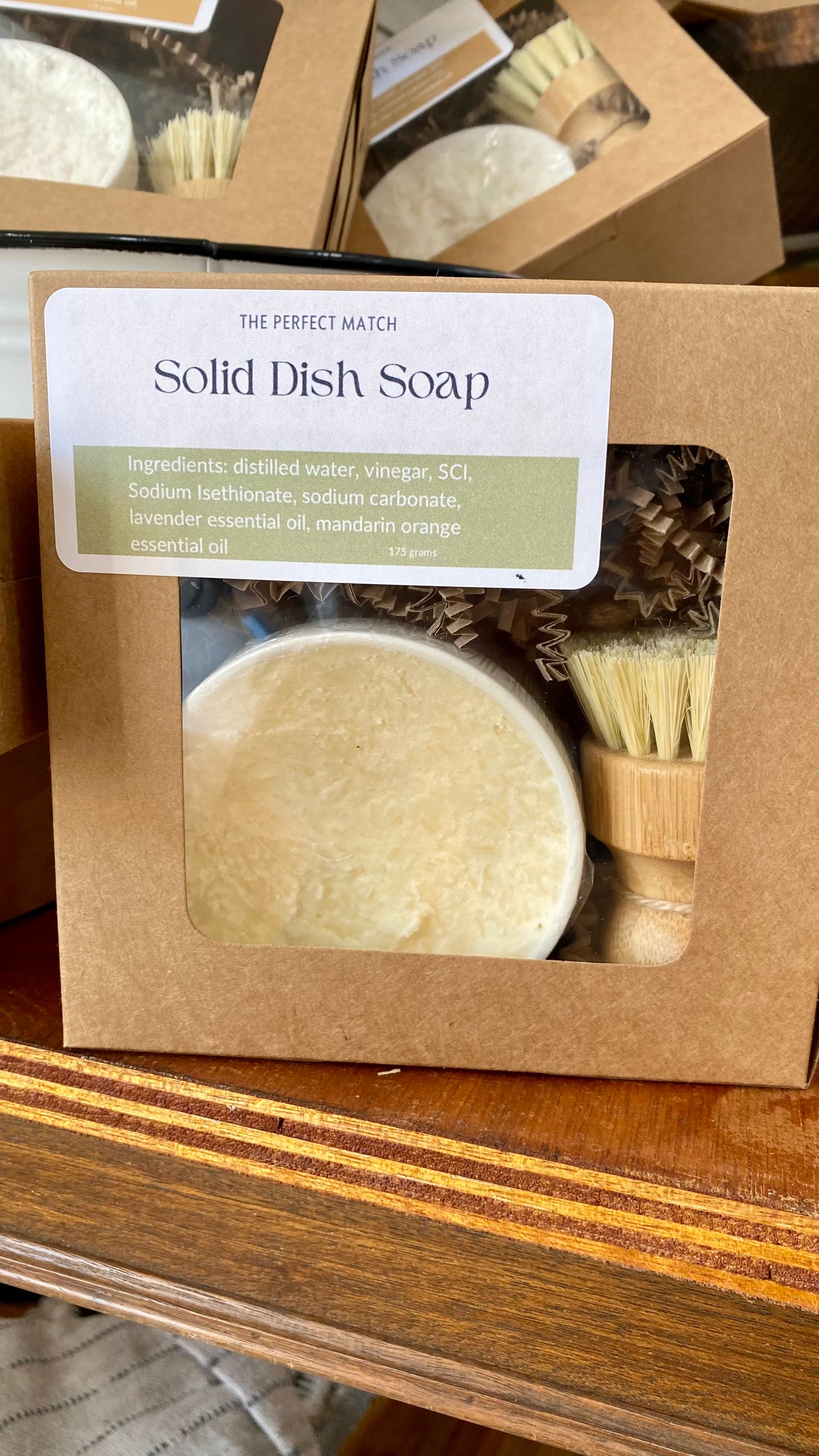 Solid Dish Soap- Lavender and Mandarin Orange Essential Oil- 175 grams