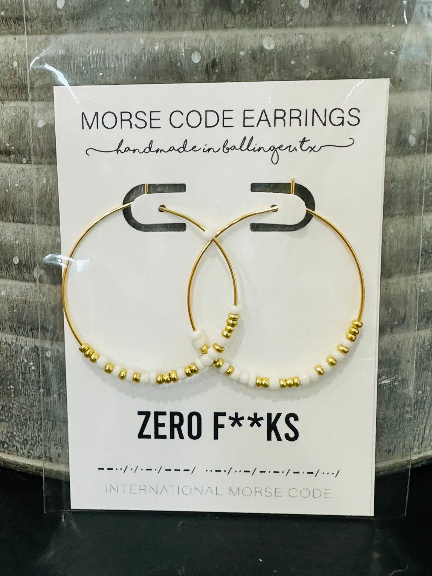 Morse Code Hoop Earrings