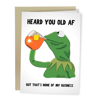 Kermit Old AF Birthday Card