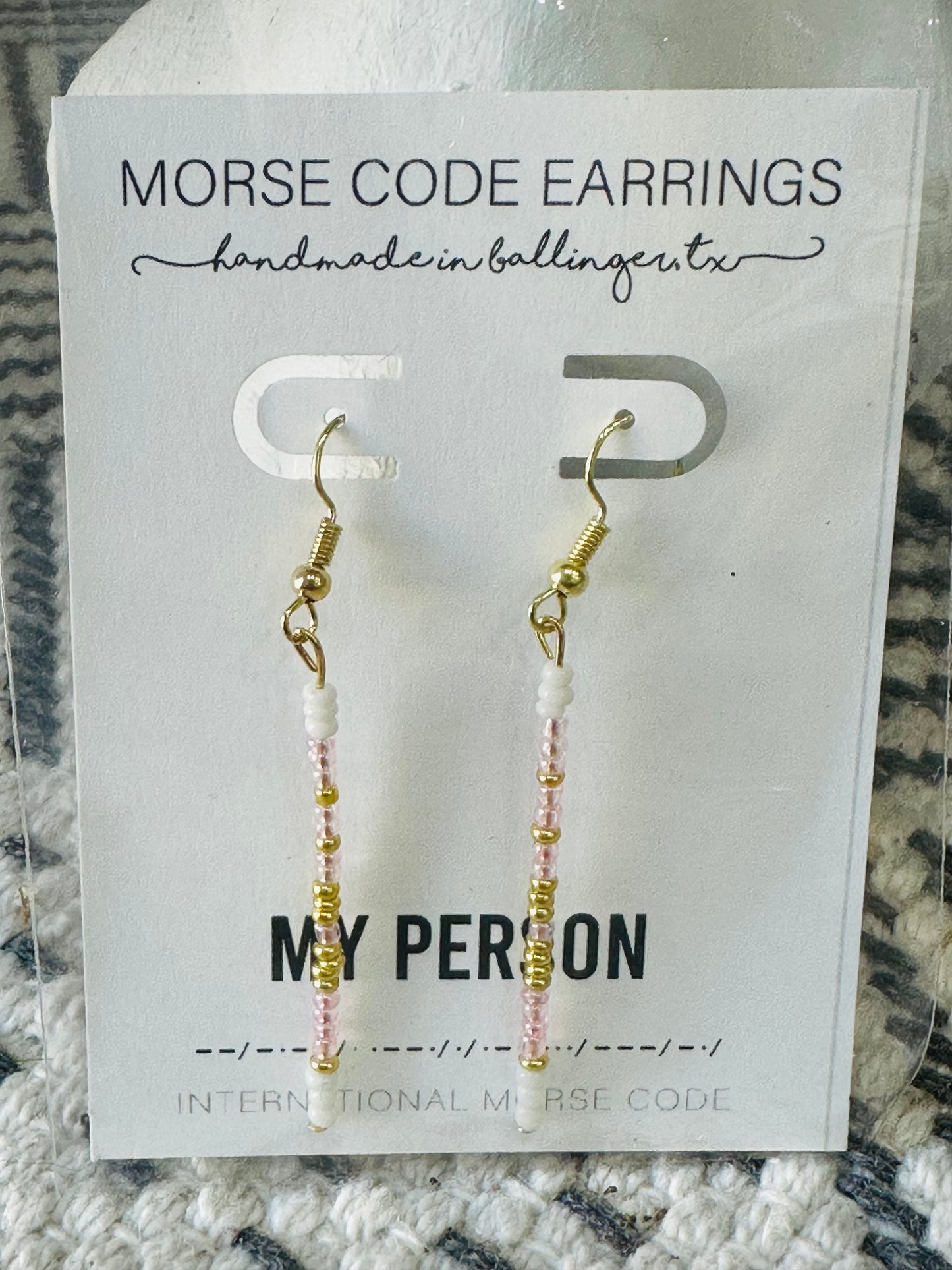 Morse Code Strand Earrings