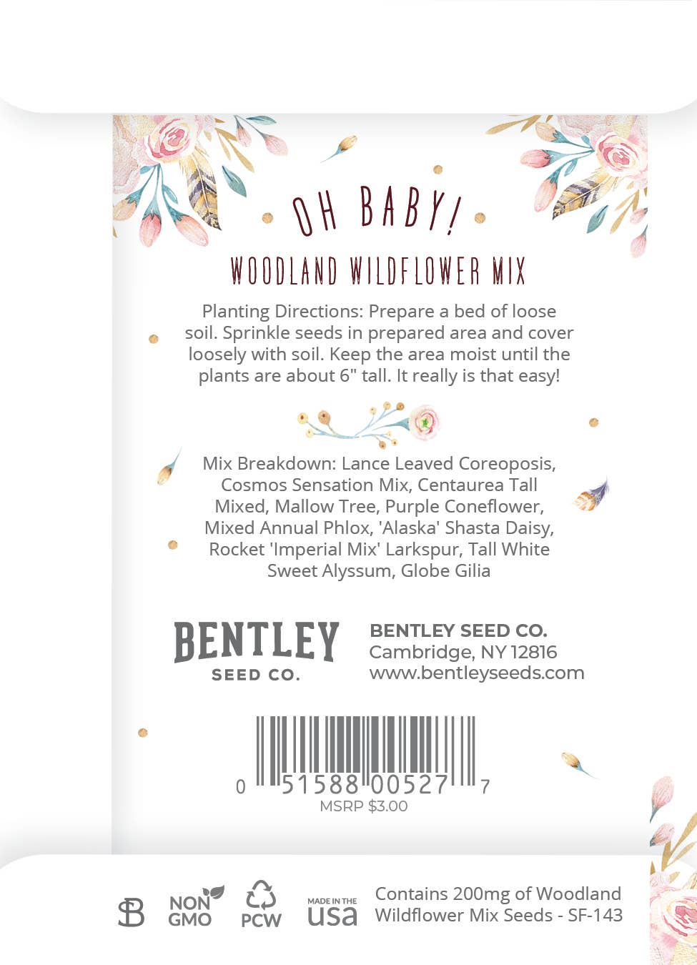 Oh Baby Woodland Bouquet Wildflower Mix