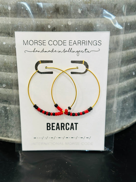 Morse Code Hoop Earrings