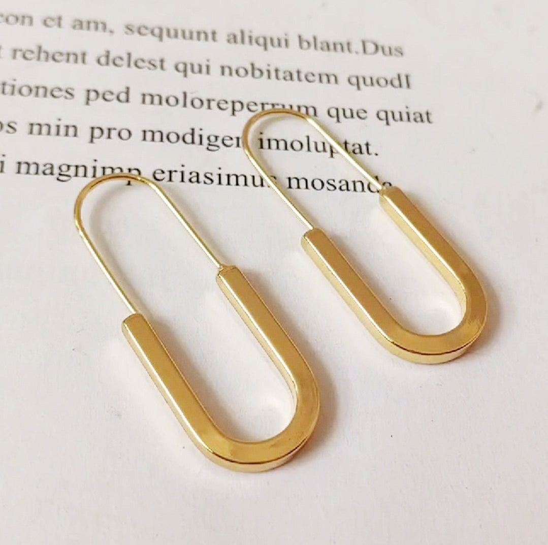 Gold Plated Pin Earrings