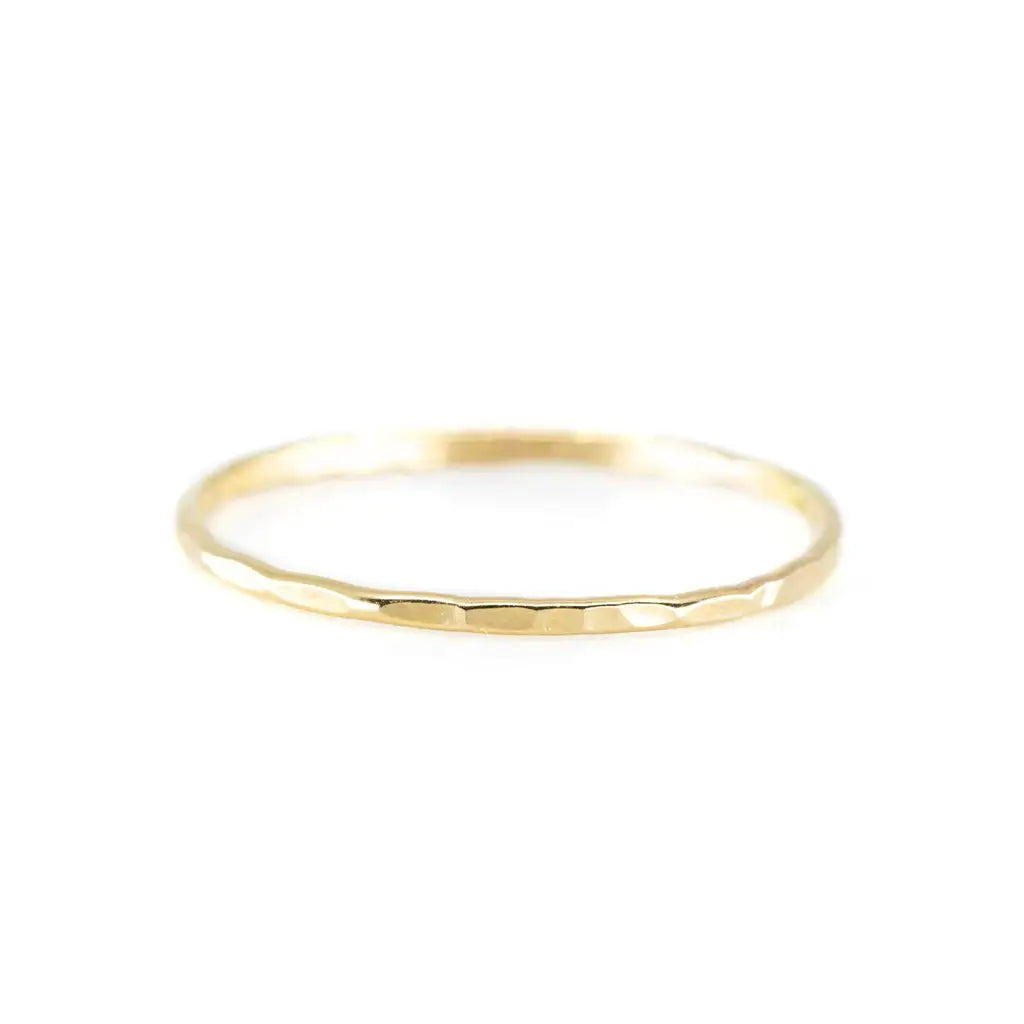 Hammered Stacking Ring in 14k Gold Filled